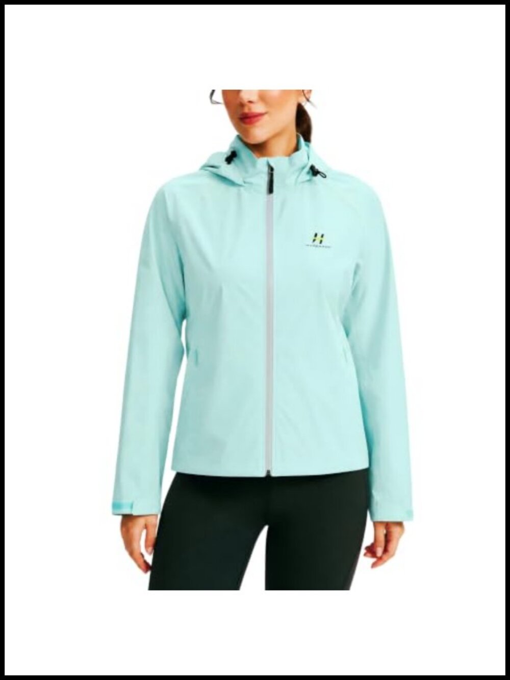 Women's Cycling Rain Jacket Waterproof Reflective Packable Lightweight 100%